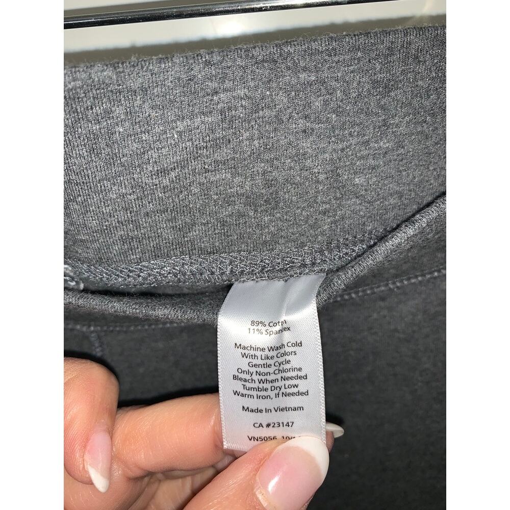Talbots Women's Charcoal Grey Leggings Size Medium Casual Knit - Picture 3 of 4